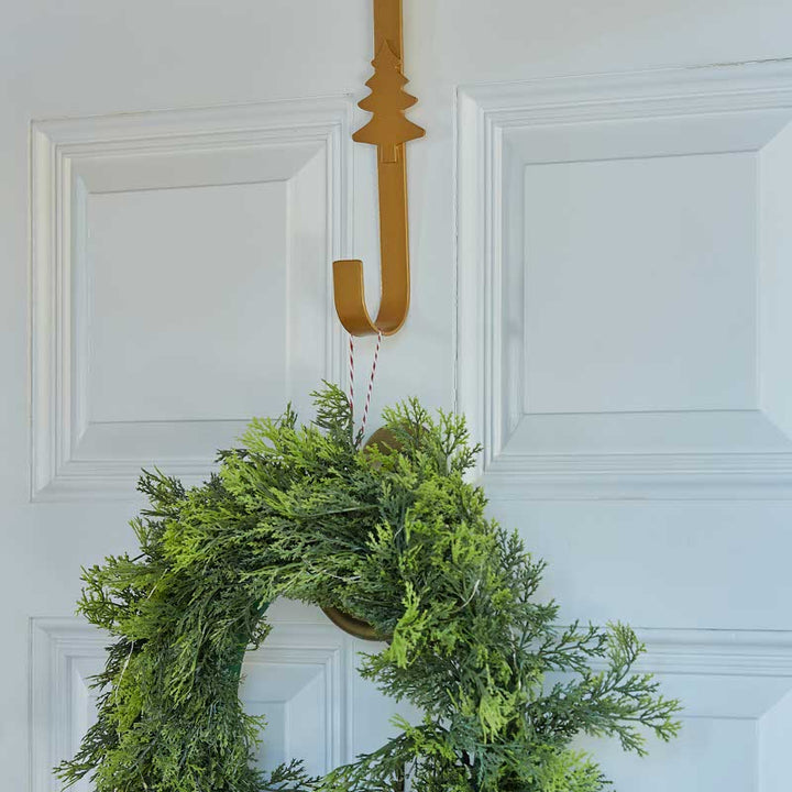 Gold Metal Christmas Tree Wreath Hanger - 30cm – product image 1