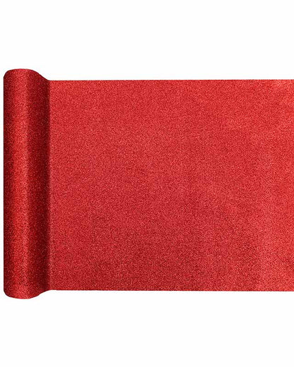 Red Glitter Table Runner - 3m