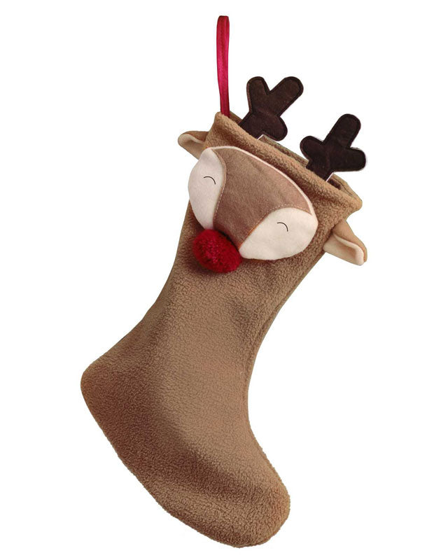 Shaped Reindeer Stocking