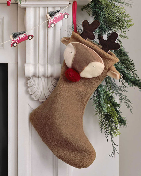 Shaped Reindeer Stocking