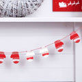 Red & White Festive Mitten Wooden Bunting - 1.5m – product image 1