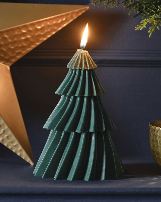 Green Tree Shaped Candle