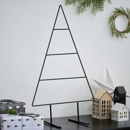 Black Metal Christmas Tree Alternative Decoration