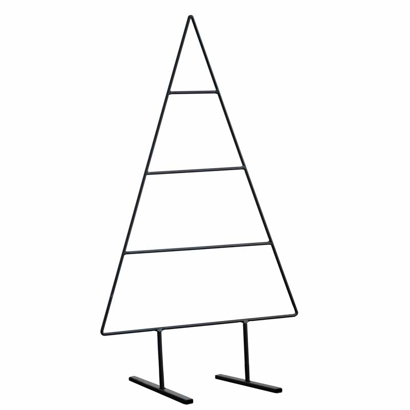Black Metal Christmas Tree Alternative Decoration