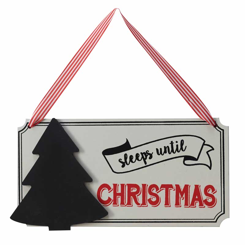 Sleeps Until Christmas Wooden Sign - 21.5cm – product image 2