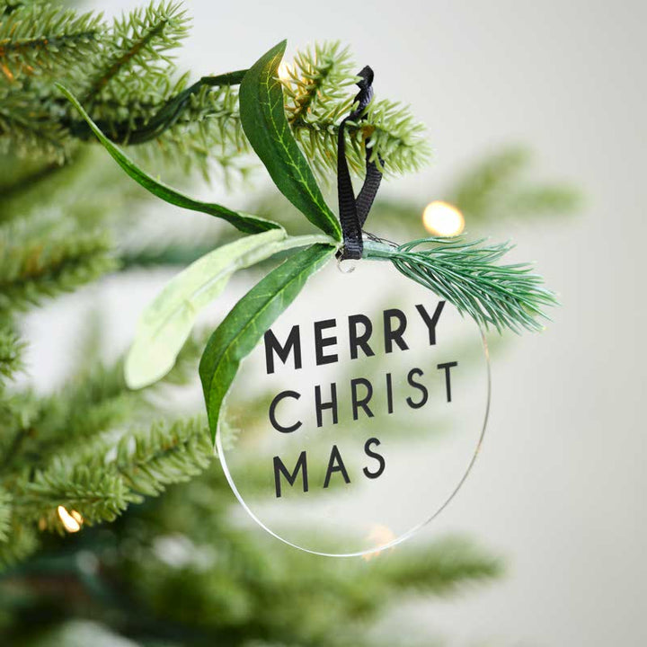 Merry Christmas with Foliage Tree Decorations (4pk) – product image 1