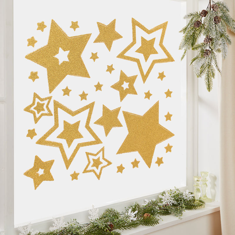 Glitter Window Stickers - Assorted