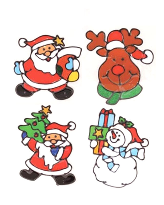 Christmas Characters Window Stickers - Assorted