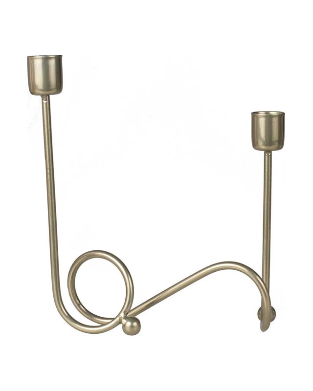 Metal Swirl Dinner Candle Holder