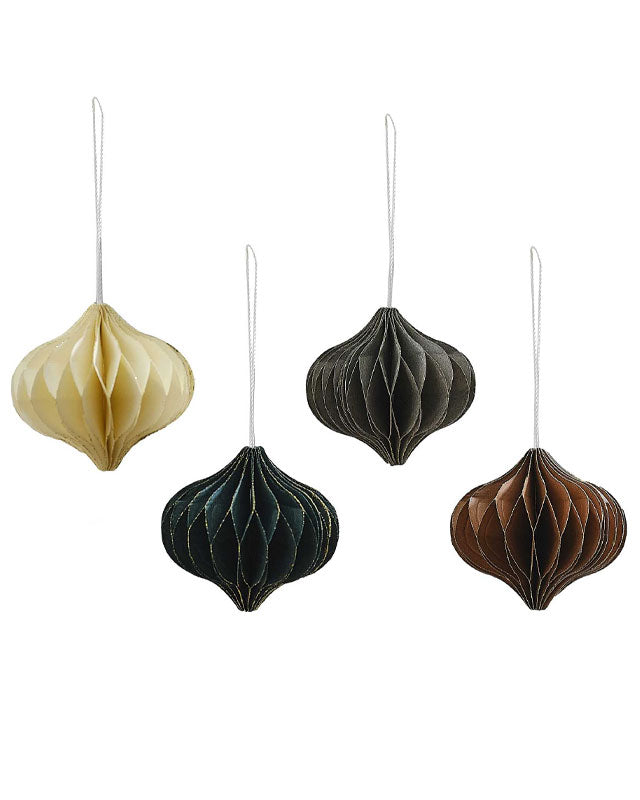 Honeycomb Tree Decorations (4pk)