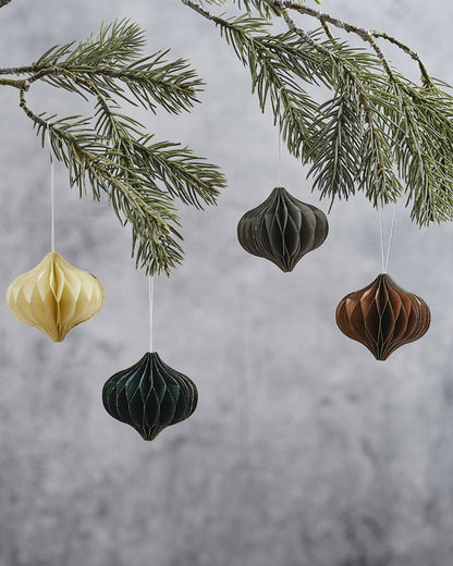 Honeycomb Tree Decorations (4pk)