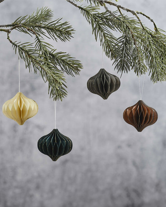 Honeycomb Tree Decorations (4pk)