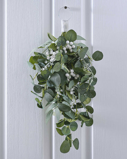 Eucalyptus and White Berry Swag