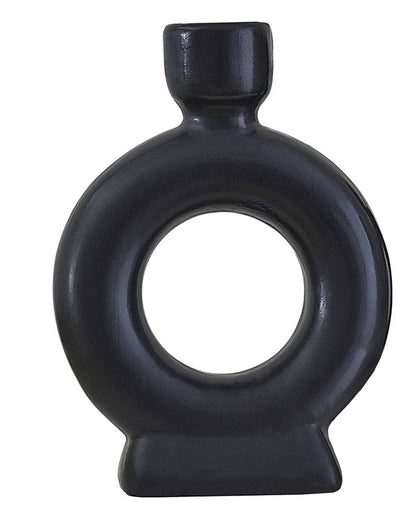 Round Ceramic Dinner Candle Holders (2pk)