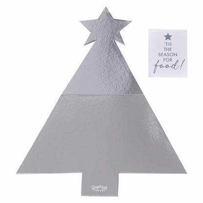 Silver Tree Shaped Grazing Board - 57cm x 40cm