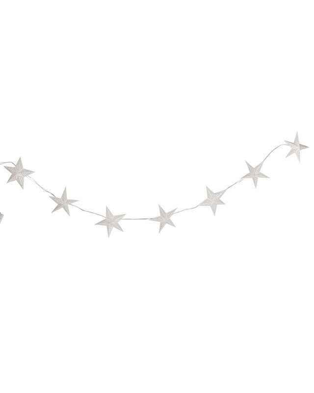 White Paper Stars String Lights