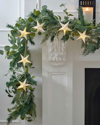 White Paper Stars String Lights