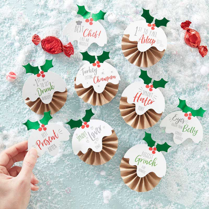 Novelty Christmas Day Badges - 8cm (6pk) – product image 1