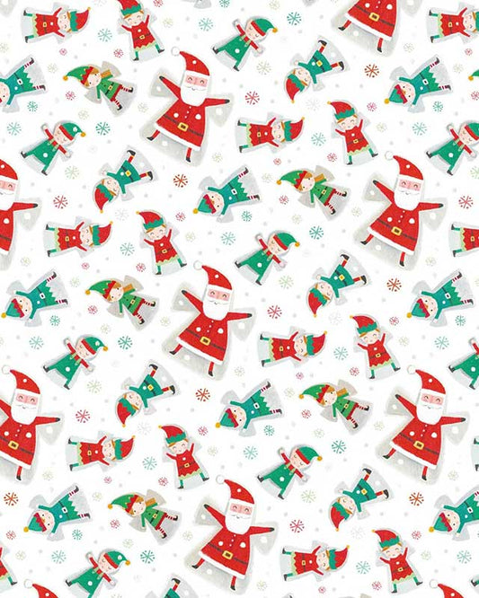 Santa & Elf Christmas Gift Wrap - 8m