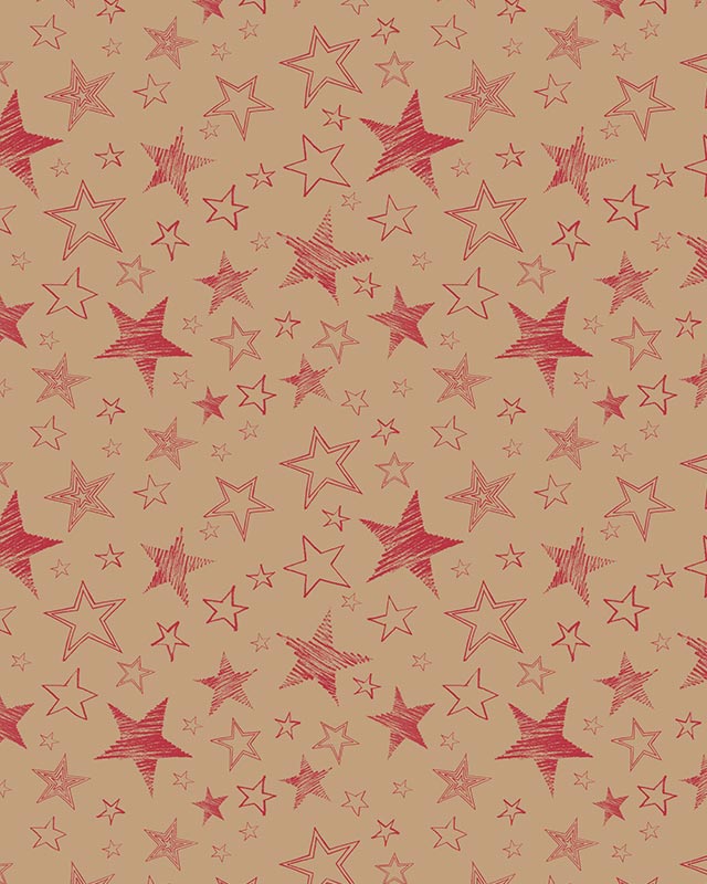 Red Stars Christmas Gift Wrap - 4m – product image 2