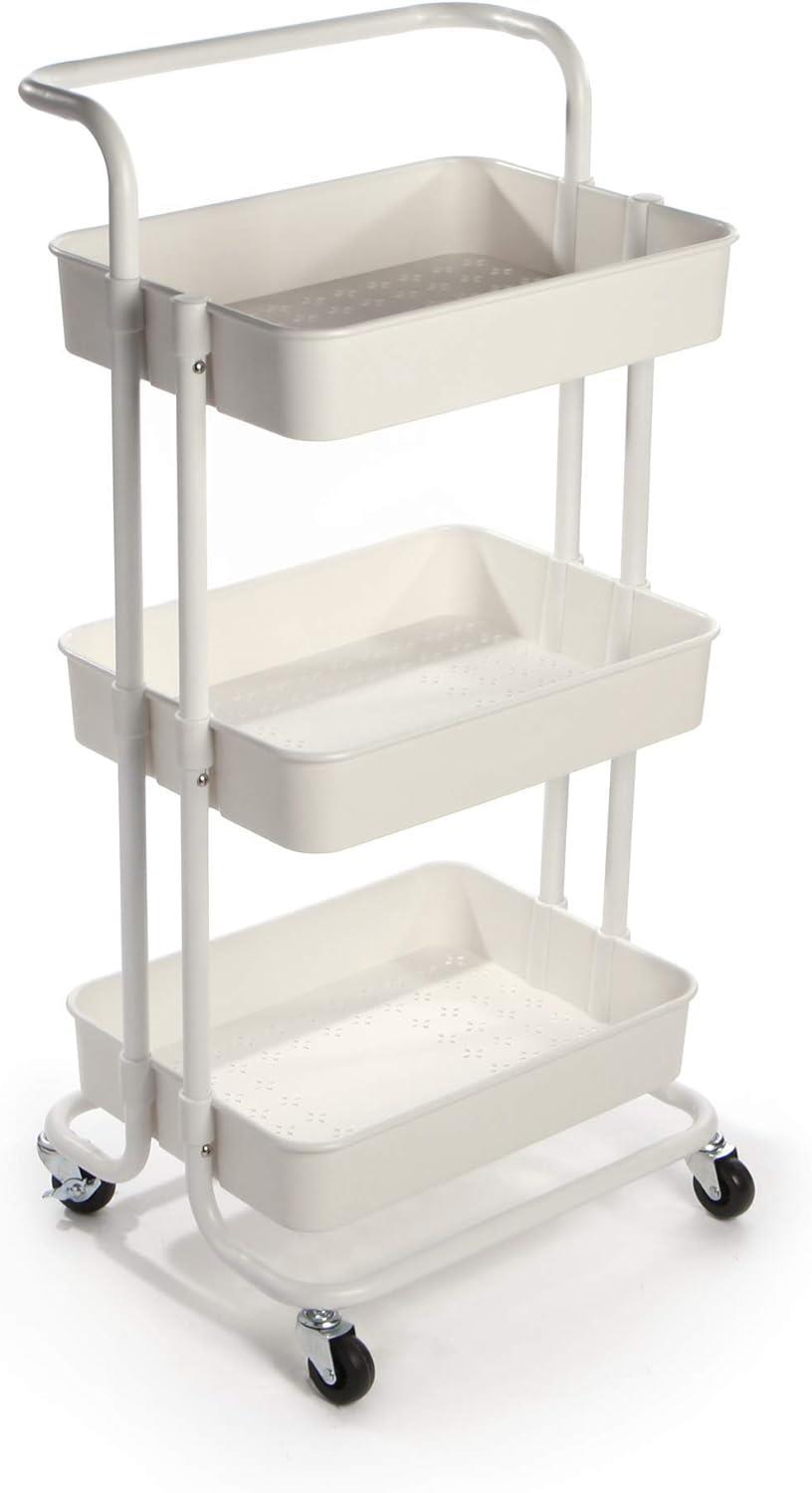 3 Tier Storage Trolley White | M&W	