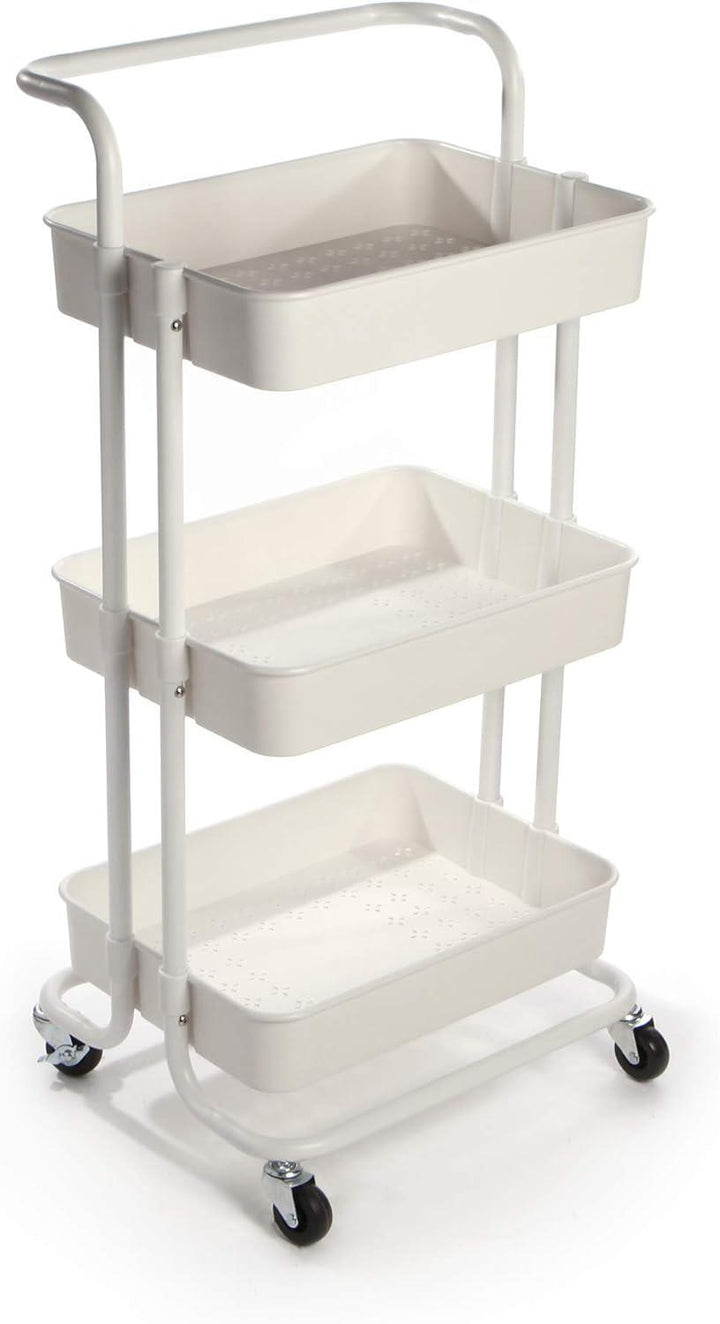 3 Tier Storage Trolley White | M&W	