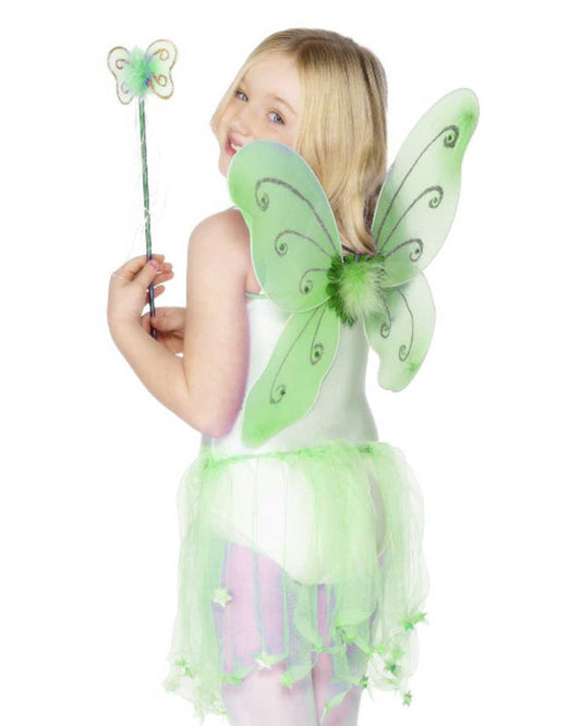 Green Butterfly Wings & Wand