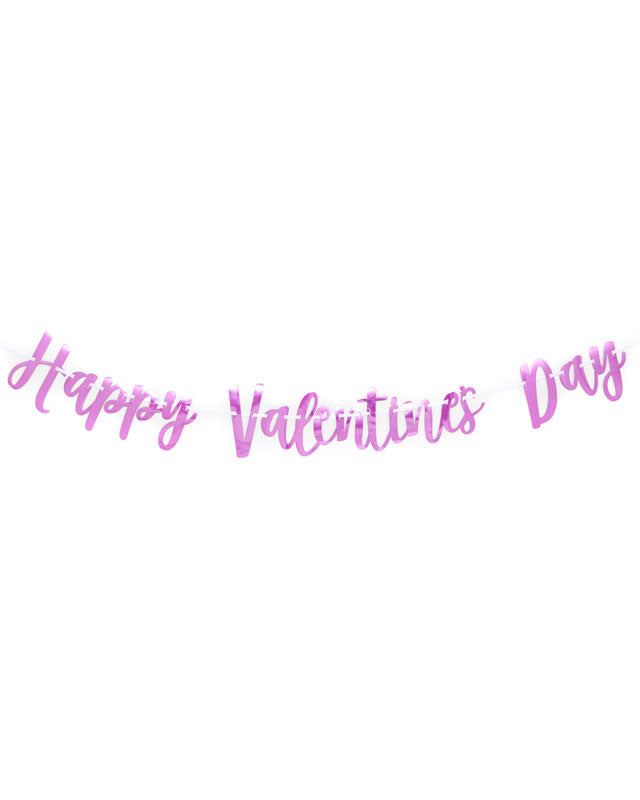 Pink Metallic "Happy Valentine's / Galentines Day' Banner - 2m – product image 1