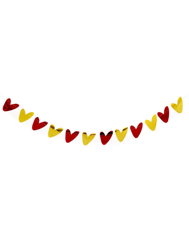 Metallic Hearts & XOXO Banner - 2m (2pk)