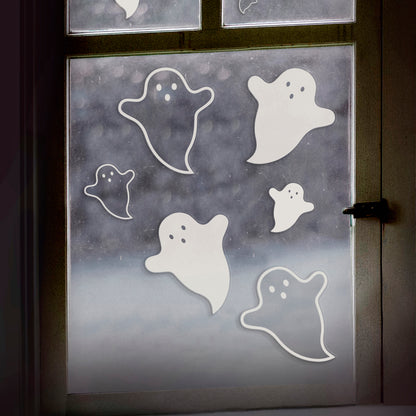 White Ghost Window Stickers