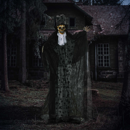Outsunny 189cm Animated Prop Ghost Bridegroom, Indoor Halloween Decorations