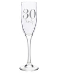 30th Birthday Glass Champagne Flute