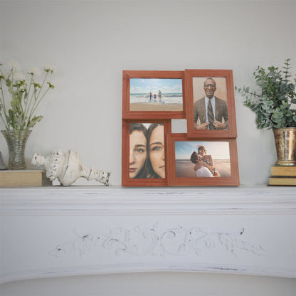 Multi Picture Aperture 6" x 4" Photo Frame Wood | M&W	