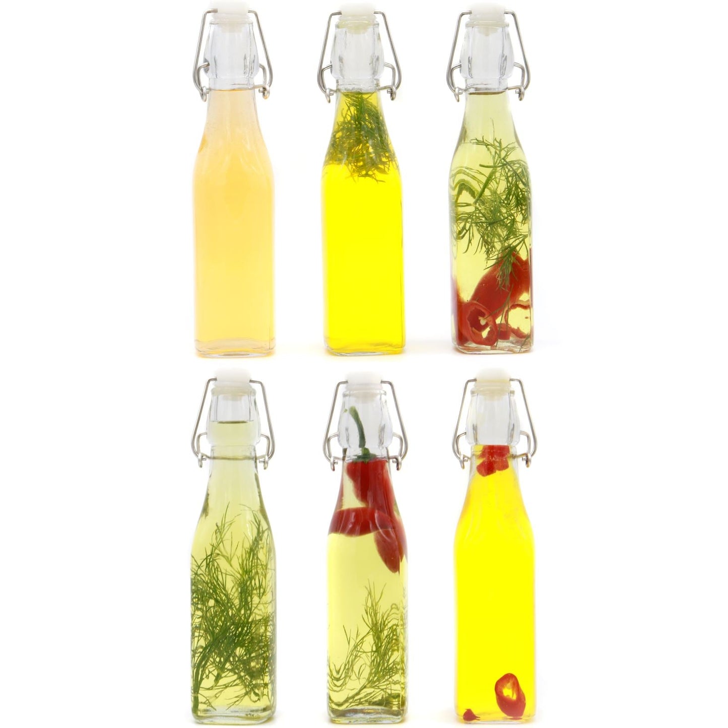 Clip Top Preserve Airtight Glass Kitchen Bottles 500ml - Set of 6 | M&W	