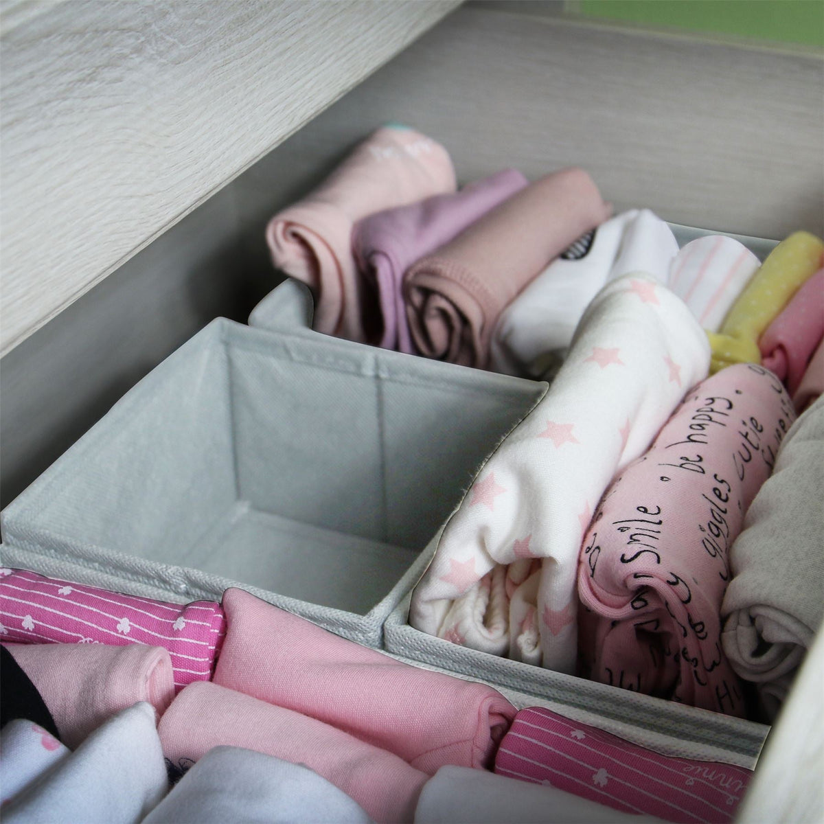 Foldable Fabric Drawer Inserts & Drawer Organisers - Set of 12 | M&W	