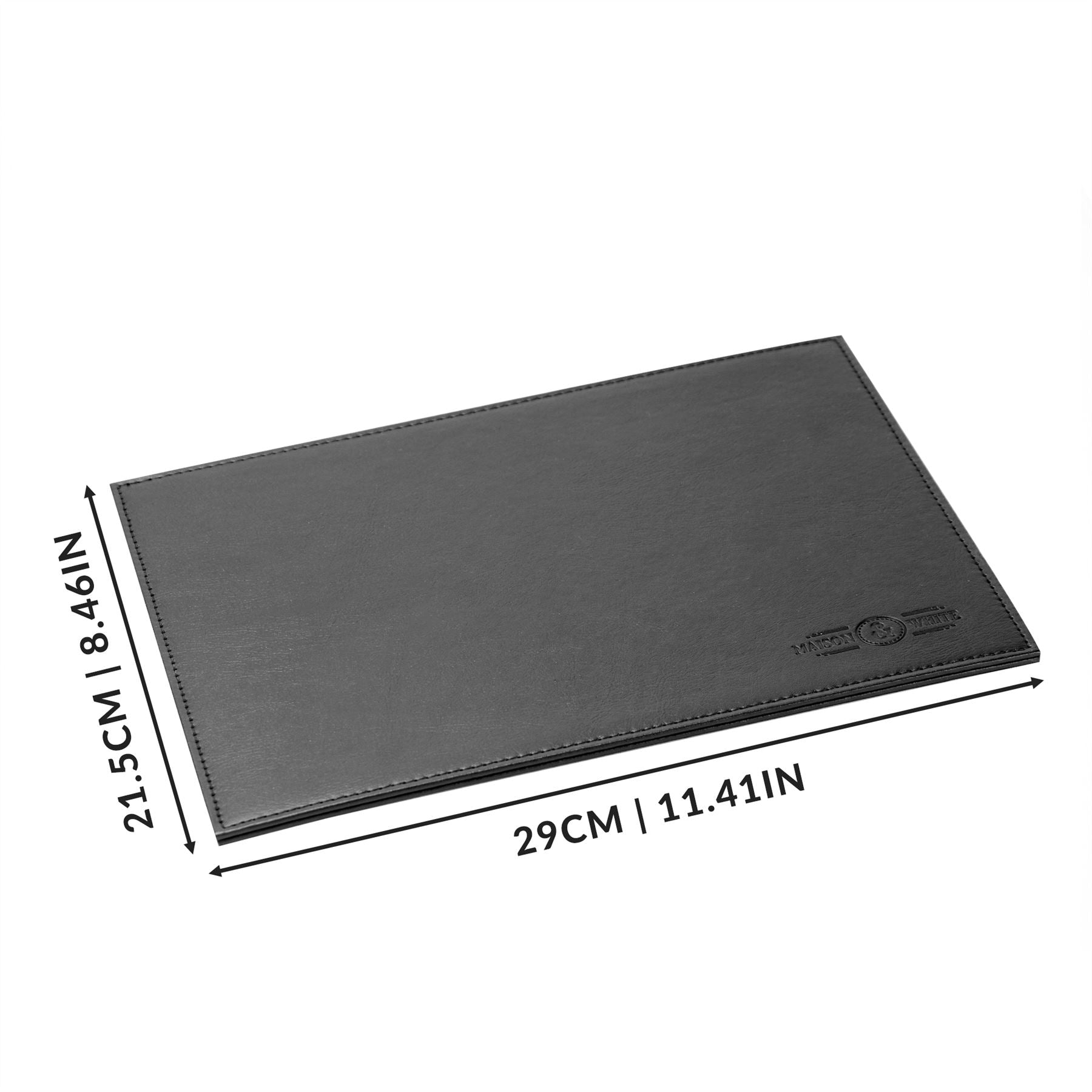 Faux Leather Placemats & Coaster Table Set - 12 Piece | M&W	