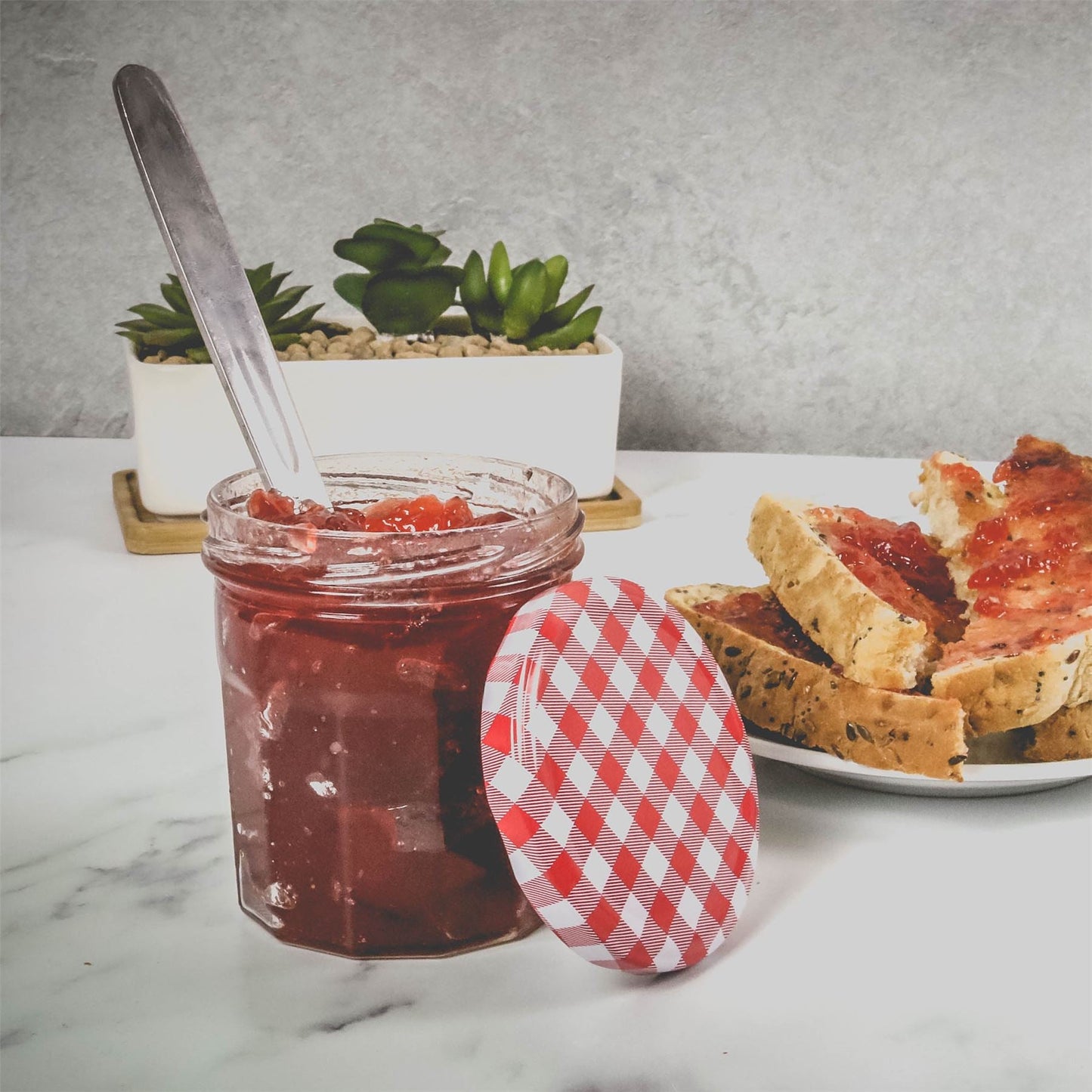 Wide Mouth Glass Jam Jars - Set of 12 | M&W	