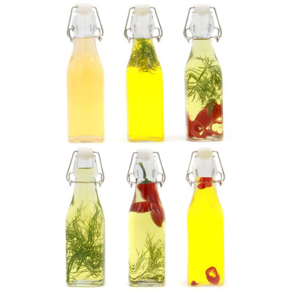 Clip Top Preserve Airtight Glass Kitchen Bottles 250ml - Set of 6 | M&W	