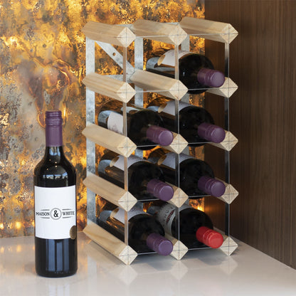 Wood & Metal Wine Rack | M&W	