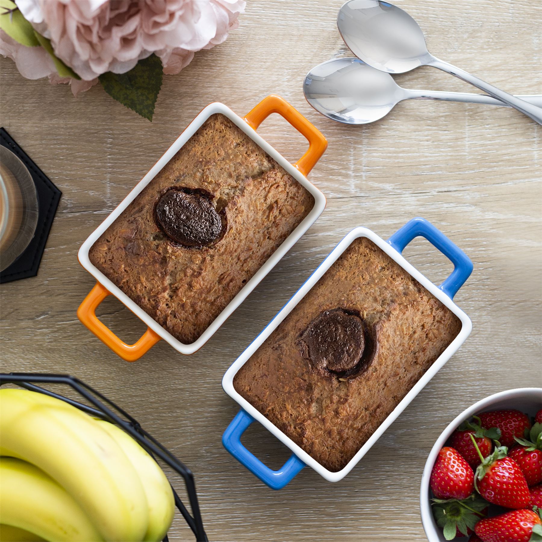 Mini Ceramic Oven Dishes - Set of 4 Rectangle | M&W	