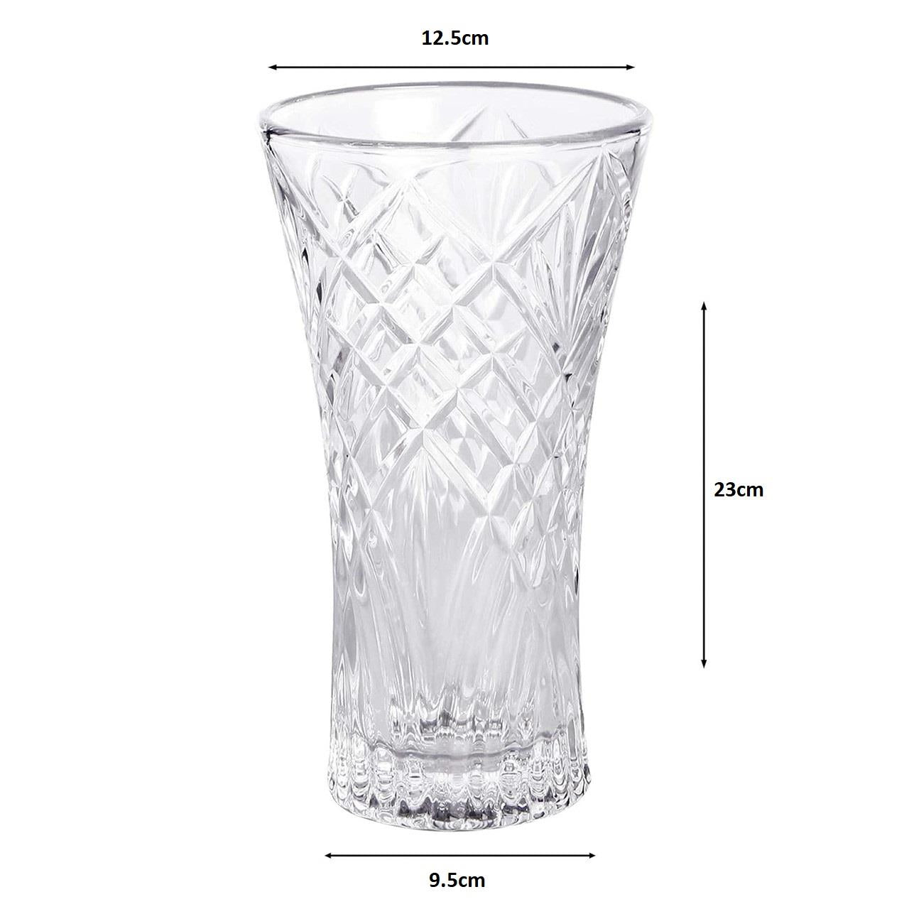Crystal Glass Short Flower Vase | M&W	