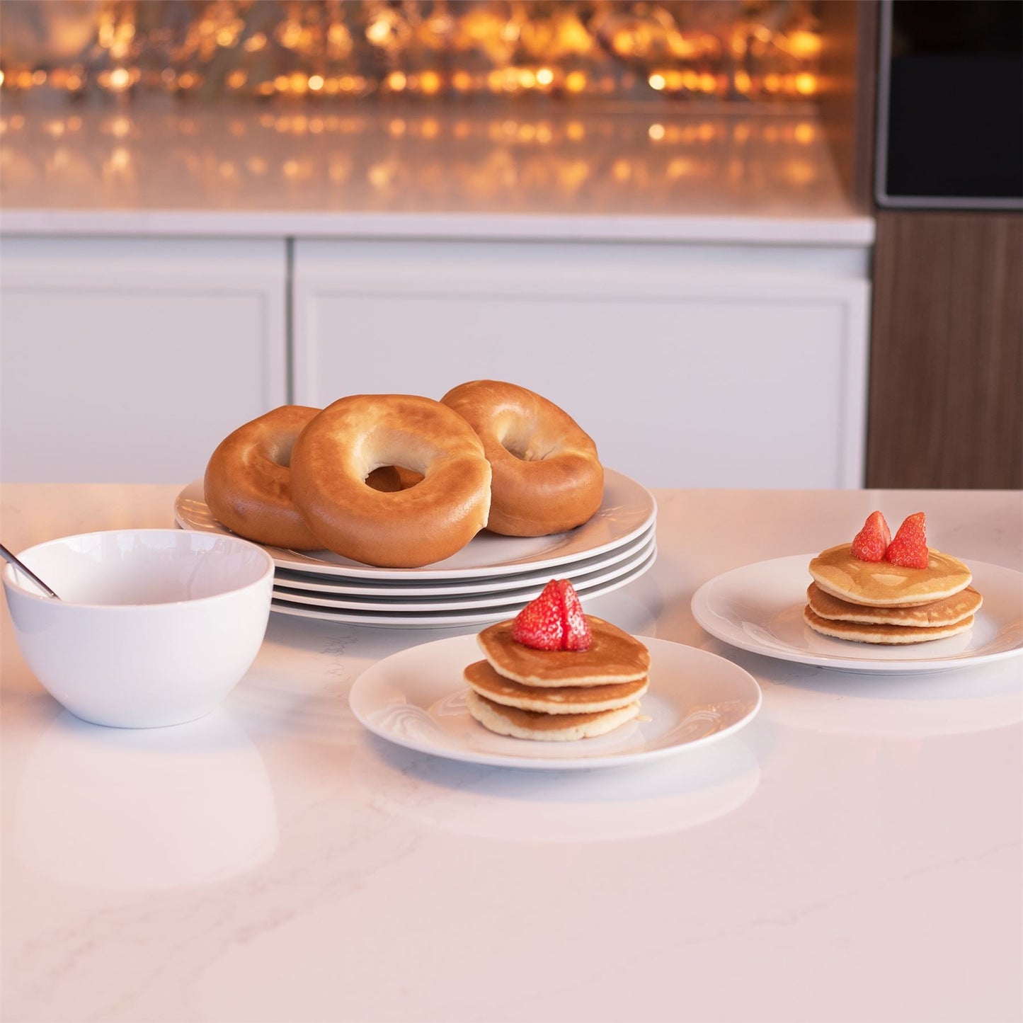 16 Piece White Porcelain Dinner Set | M&W	