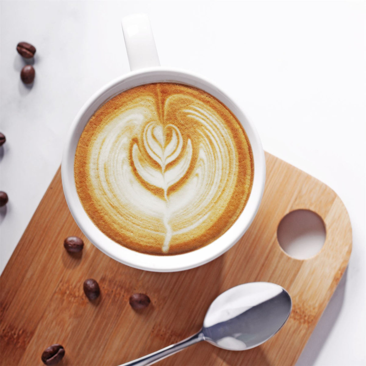 Porcelain White Coffee Mugs - Set of 12 | M&W	