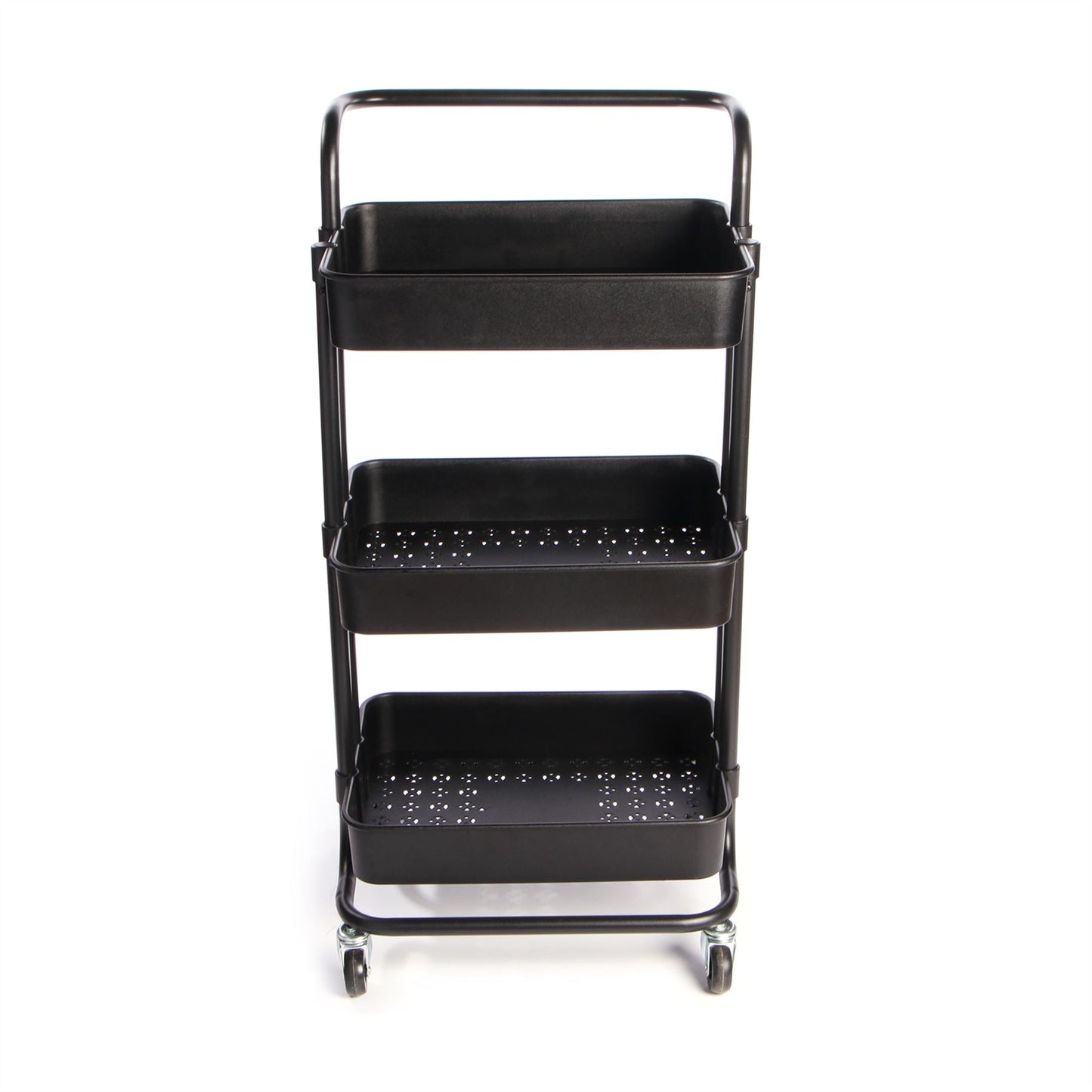3 Tier Storage Trolley Black | M&W	