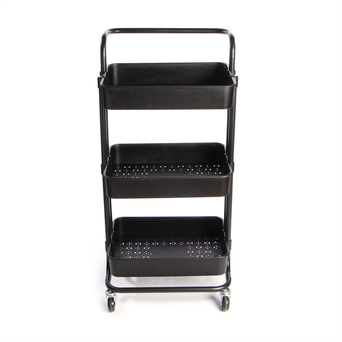 3 Tier Storage Trolley Black | M&W	