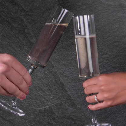 Edge Champagne Flutes - Set of 4 Clear | M&W	