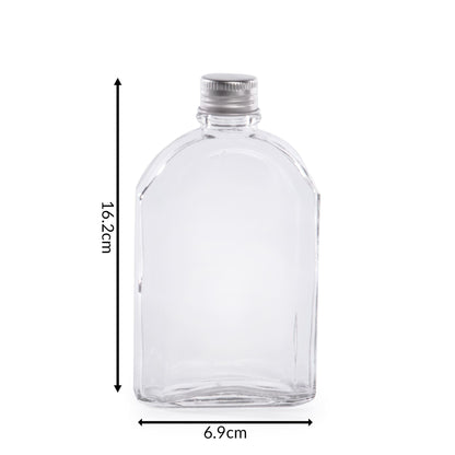 Glass Flask Bottles with Lids 200ml - Set of 10 | Pukkr	