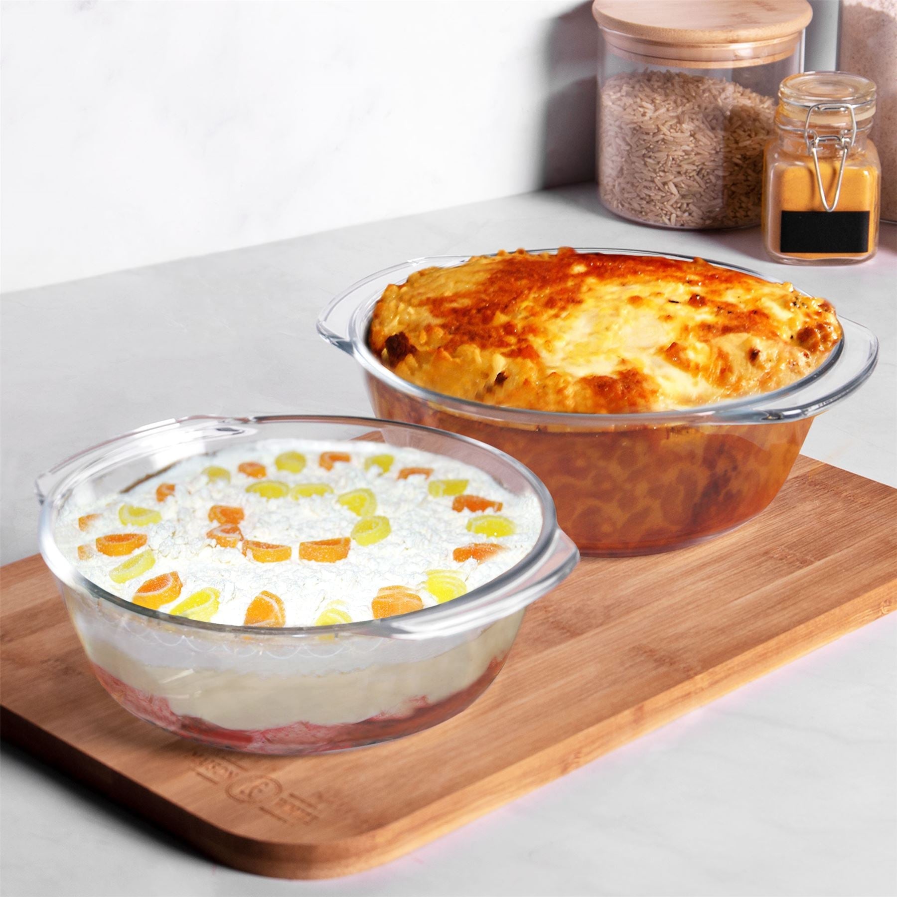 Glass Cooking Dishes - Set of 3 | M&W	