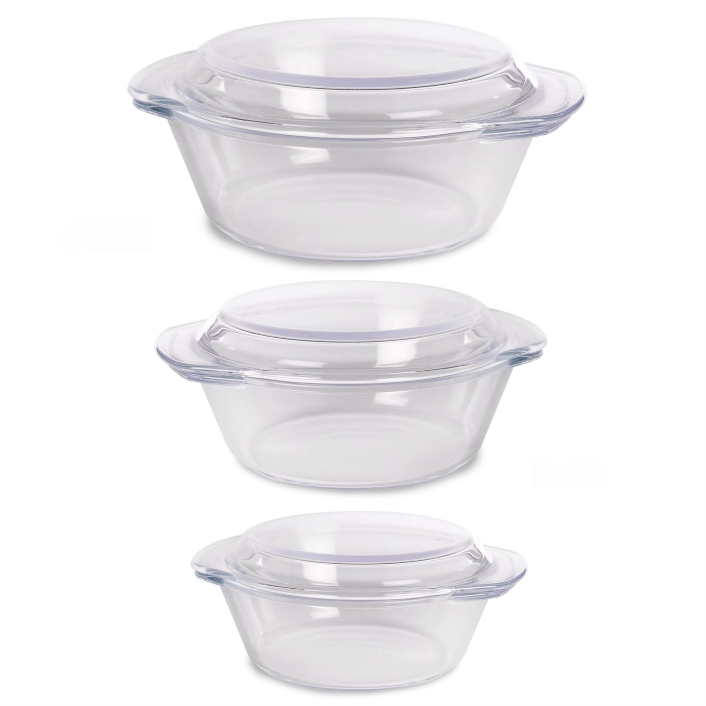 Glass Cooking Dishes - Set of 3 | M&W	