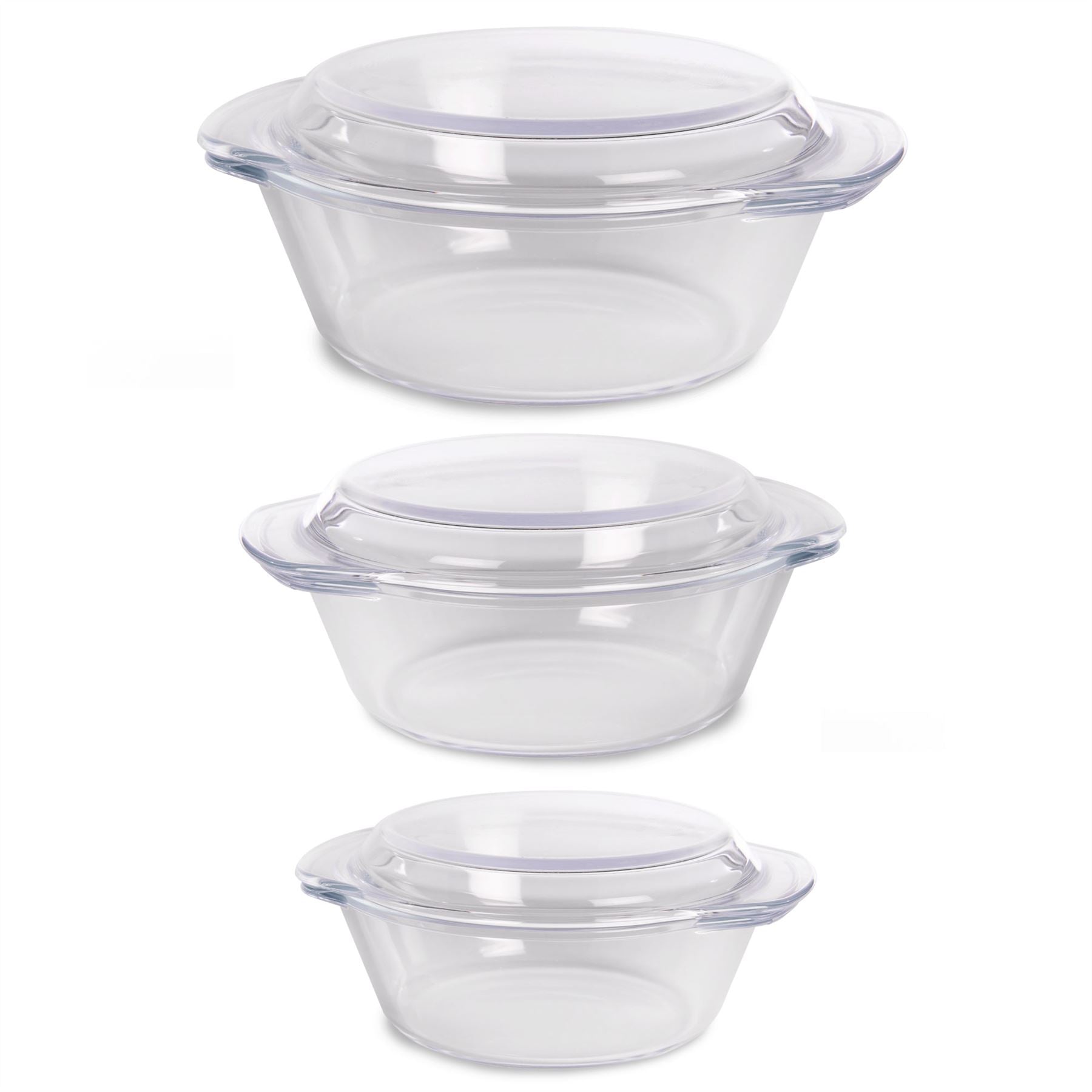 Glass Cooking Dishes - Set of 3 | M&W	